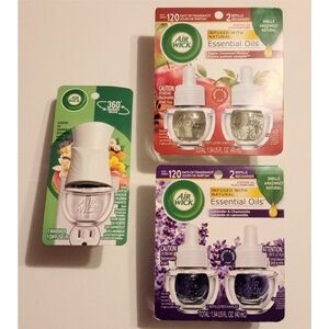 NWT Air Wick Essential Oils Diffuser and Refills Bundle